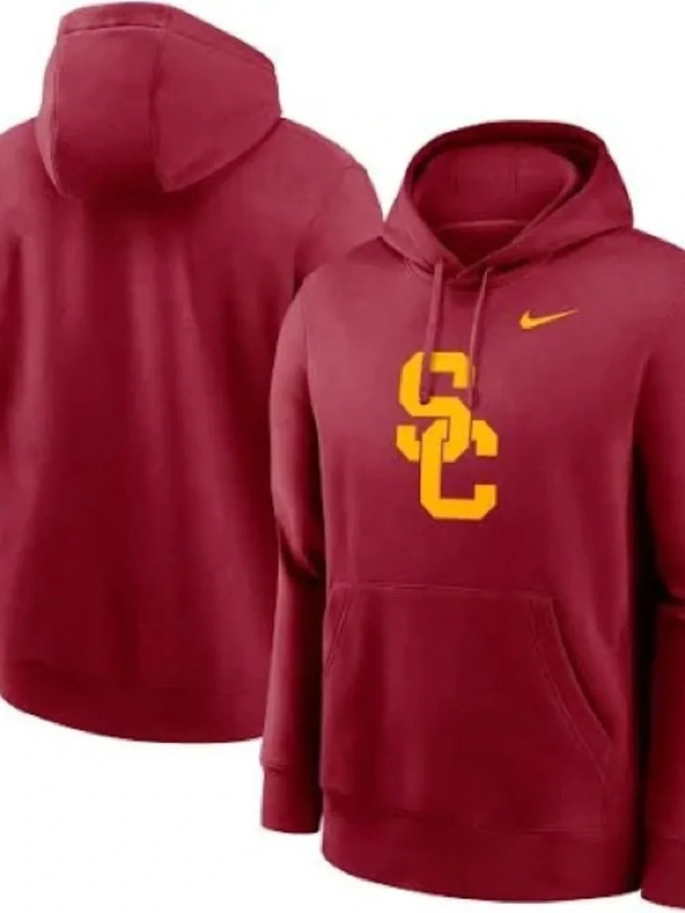 Nike Kids USC Cardinal Red and Gold Zip-Up Hoodie
